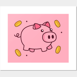 Cute Piggy Bank Posters and Art